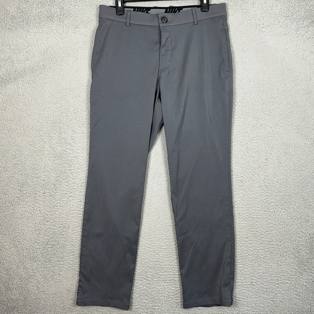 Nike Pants Mens 32X30 Dri-FIT Standard Fit Grey Golf Chino Performance Stretch